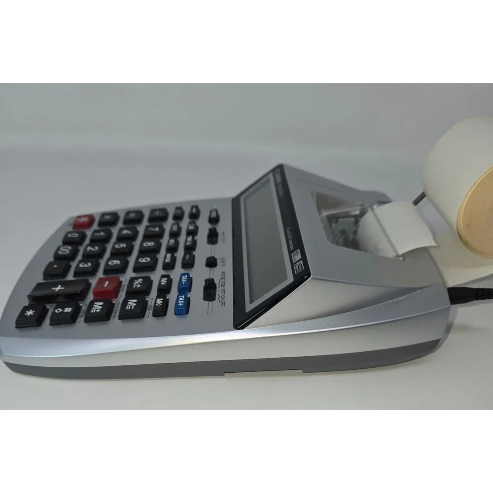 Canon P23-DH V Printing Calculator w/ 2 Rolls Paper Ink AC Adapter Tested Works
